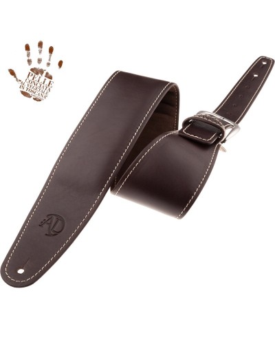 Guitar Strap Brown Certified Vegetable Tanned Leather 7 Cm Classic Alex Lofoco Single Buckle OS Core 