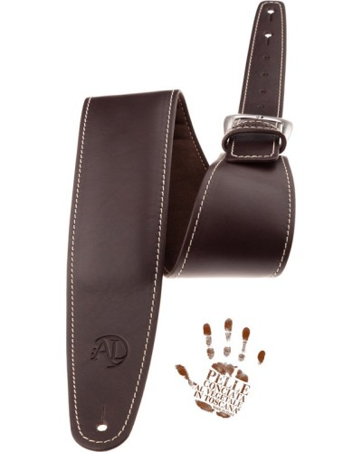 Guitar Strap Brown Certified Vegetable Tanned Leather 7 Cm Classic Alex Lofoco Single Buckle OS Core 