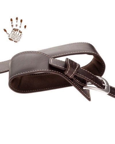 magrabò guitar straps | single buckle ossingle buckle os signature alex lofoco ebony 7,5 cm