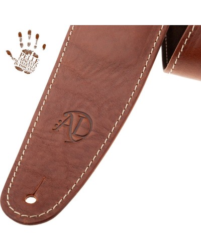 Guitar Strap Brown Certified Vegetable Tanned Leather 7 Cm Classic Alex Lofoco Single Buckle OS Core 