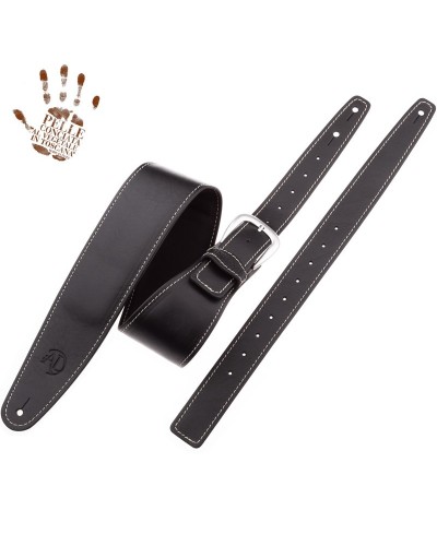 Tracolla per Chitarra e Basso Nero Vera Pelle Conciata Al Vegetale 7 Cm Classic Alex Lofoco Single Buckle OS Core 