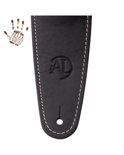 Guitar Strap Black Certified Vegetable Tanned Leather 7 Cm Classic Alex Lofoco Single Buckle OS Core 