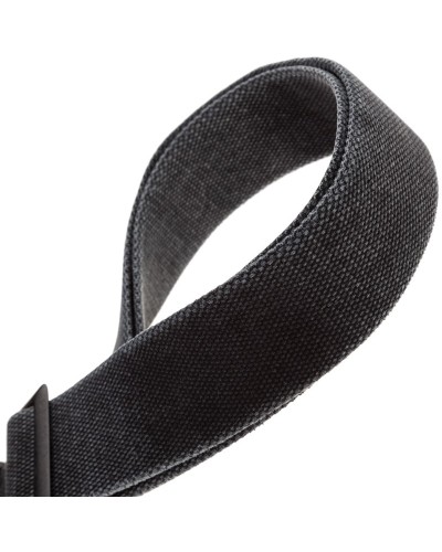 Guitar Strap Black Cotton And Genuine Leather 5 Cm Twinkle Stripe SC Cotton Washed 