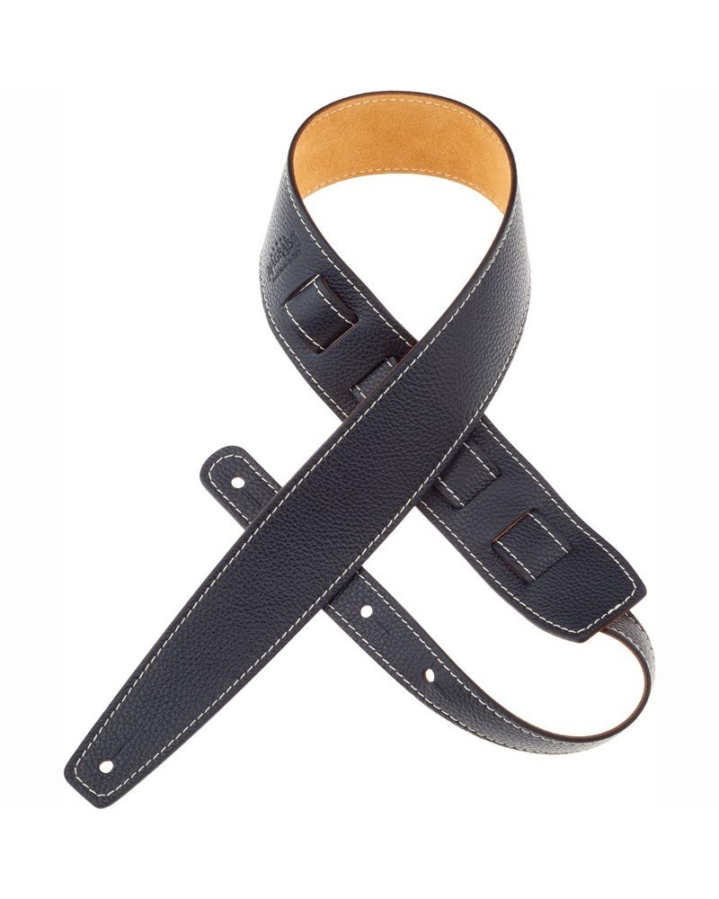 Guitar Strap Blu Genuine Leather 6 Cm Holes HS Colors 