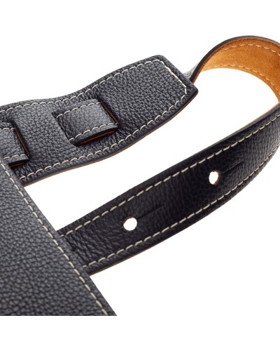 Guitar Strap Blu Genuine Leather 6 Cm Holes HS Colors 