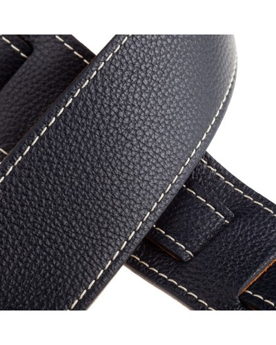 Guitar Strap Blu Genuine Leather 6 Cm Holes HS Colors 