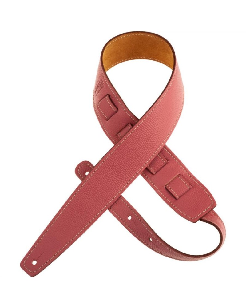 Guitar Strap Cappuccino Genuine Leather 6 Cm Holes HS Colors 