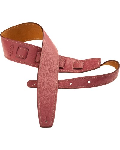 Guitar Strap Cappuccino Genuine Leather 6 Cm Holes HS Colors 