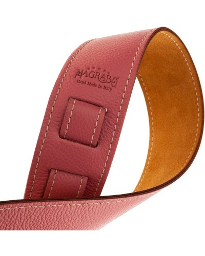 Guitar Strap Cappuccino Genuine Leather 6 Cm Holes HS Colors 