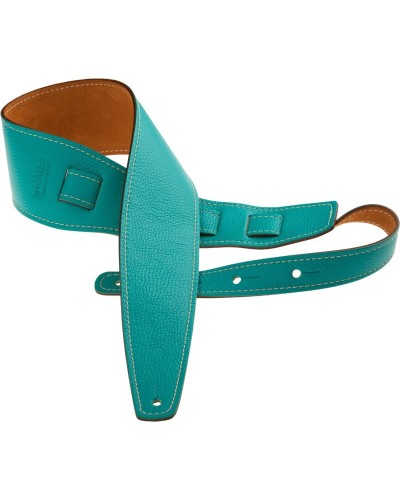 Guitar Strap Blu Genuine Leather 8 Cm Holes HS Colors 