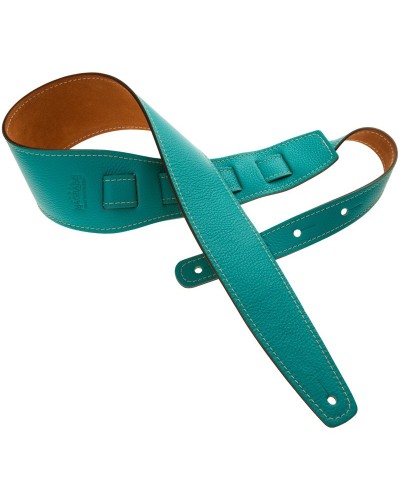 Guitar Strap Blu Genuine Leather 8 Cm Holes HS Colors 