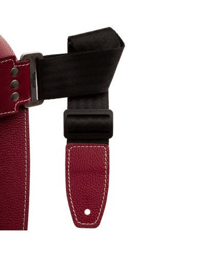 Guitar Strap Bordeaux Genuine Leather 11 Cm Stripe SS Hammer 