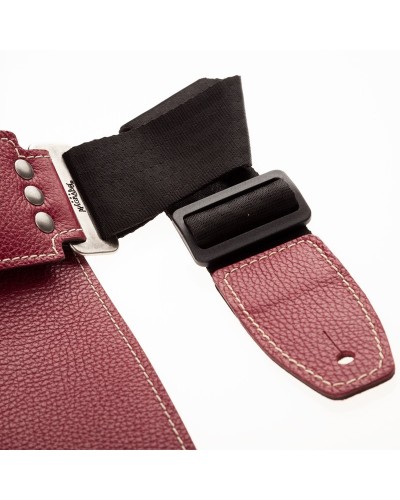 Guitar Strap Bordeaux Genuine Leather 11 Cm Stripe SS Hammer 