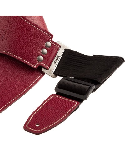 Guitar Strap Bordeaux Genuine Leather 11 Cm Stripe SS Hammer 