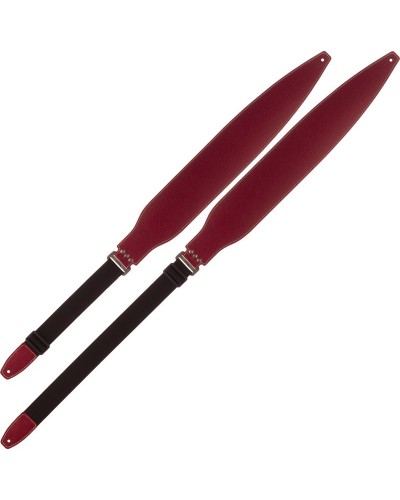 Tracolla per Chitarra e Basso Bordeaux Vera Pelle 11 Cm Stripe SS Hammer 