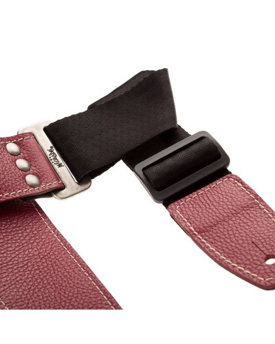 Guitar Strap Bordeaux Genuine Leather 7 Cm Stripe SS Hammer 