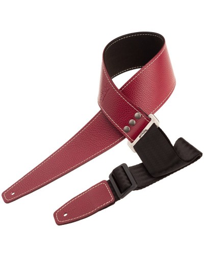 Guitar Strap Bordeaux Genuine Leather 7 Cm Stripe SS Hammer 