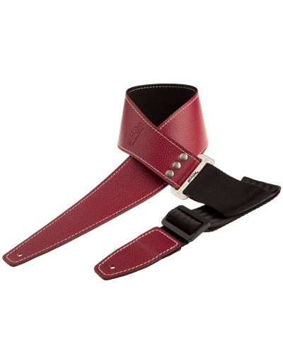 Guitar Strap Bordeaux Genuine Leather 7 Cm Stripe SS Hammer 