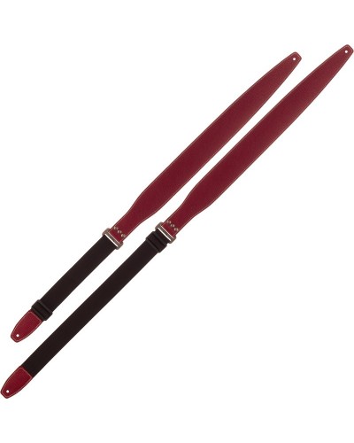 Tracolla per Chitarra e Basso Bordeaux Vera Pelle 7 Cm Stripe SS Hammer 