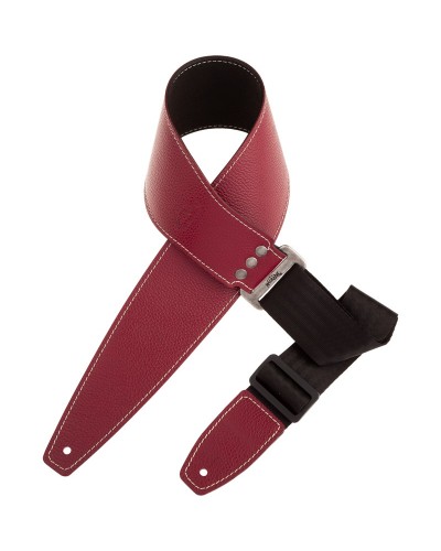 Guitar Strap Bordeaux Genuine Leather 9 Cm Stripe SS Hammer 