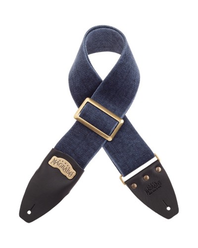 stripe sc cotton washed blu 8 cm terminali core black, brass recta buckle