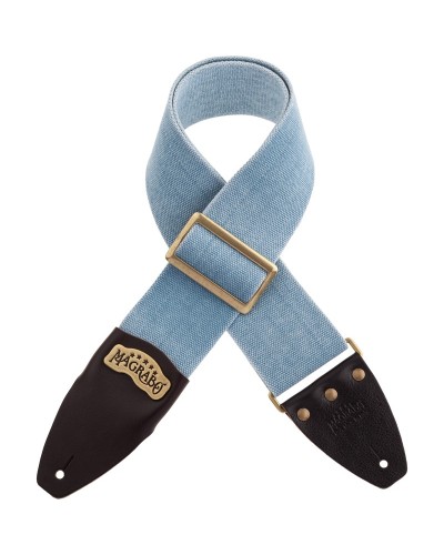 Guitar Strap Celestial Cotton And Genuine Leather 8 Cm Core Stripe SC Cotton Washed 