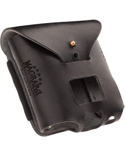 spartaco ss-sldw black bodypack holder snap fastening for belt.