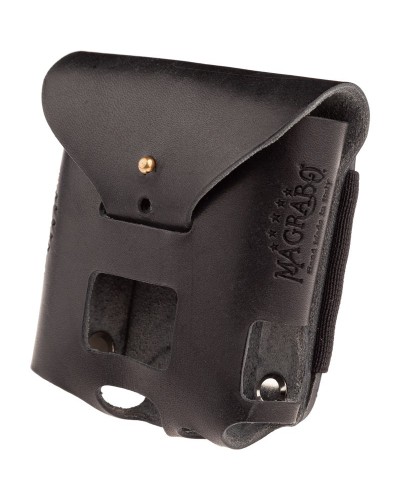 spartaco ss-sldw black bodypack holder snap fastening for belt.