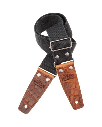 Guitar Strap Ocra Cotton And Genuine Leather 5 Cm Twinkle Stripe SC Cotton WashedOcra Cotton And Genuine Leather 5 Cm Twinkle St