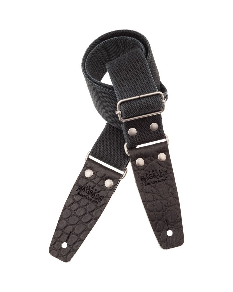 stripe sc entry olded black 5 cm terminali embossed cocco pros black  silver buckle