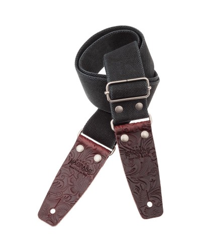 stripe sc entry olded black 5 cm terminali embossed flores bordeaux silver buckle