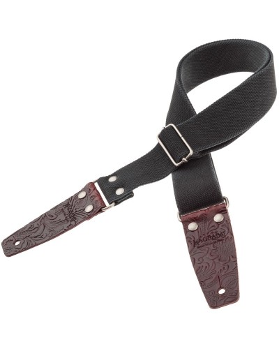 stripe sc entry olded black 5 cm terminali embossed flores bordeaux silver buckle