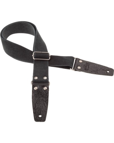 stripe sc entry olded black 5 cm terminali embossed flores black silver buckle