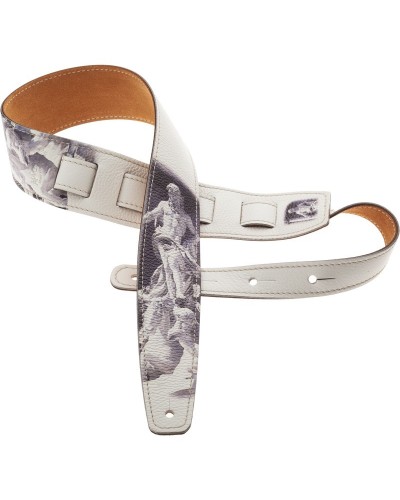 Guitar Strap Multicolor Genuine Leather 6 Cm Holes HS Print 