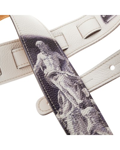 Guitar Strap Multicolor Genuine Leather 6 Cm Holes HS Print 