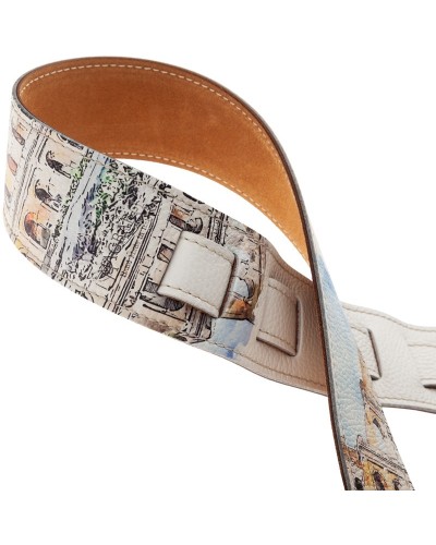 Guitar Strap Multicolor Genuine Leather 6 Cm Holes HS Print 