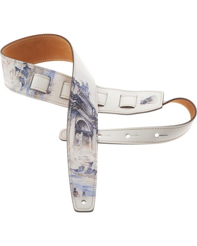 Guitar Strap Multicolor Genuine Leather 6 Cm Holes HS Print 