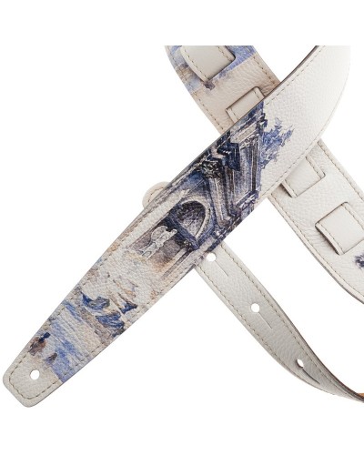 Guitar Strap Multicolor Genuine Leather 6 Cm Holes HS Print 