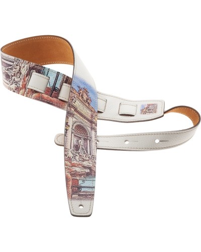 Guitar Strap Multicolor Genuine Leather 6 Cm Holes HS Print 