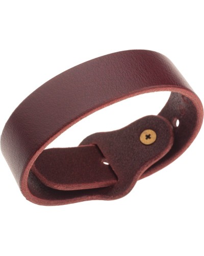 bracciale in pelle core bordeaux