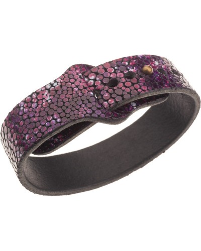 bracciale in pelle seurat viola