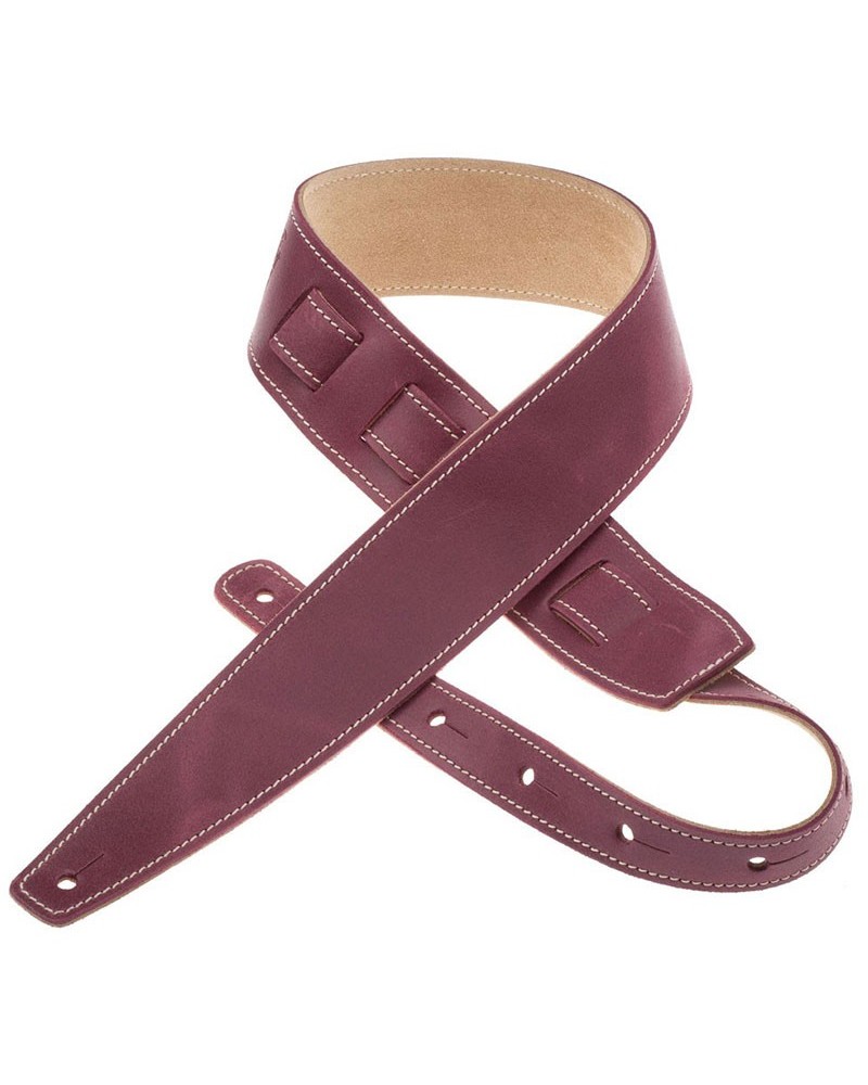 Guitar Strap Violet Genuine Leather 6 Cm Holes HS 