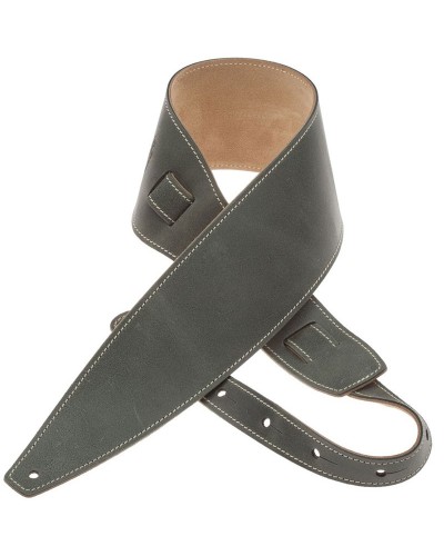 Guitar Strap Green Genuine Leather 10 Cm Holes HS 