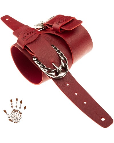 twin buckle tc core bordeaux 7 cm fibbie chord argento