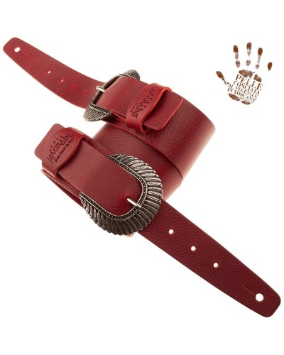 twin buckle tc core bordeaux 7 cm fibbie indian argento