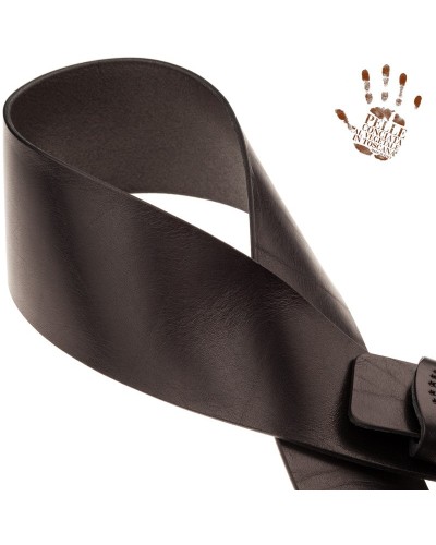 Tracolla per Chitarra e Basso Nero Vera Pelle Conciata Al Vegetale 7 Cm El Charro Twin Buckle TC Core 