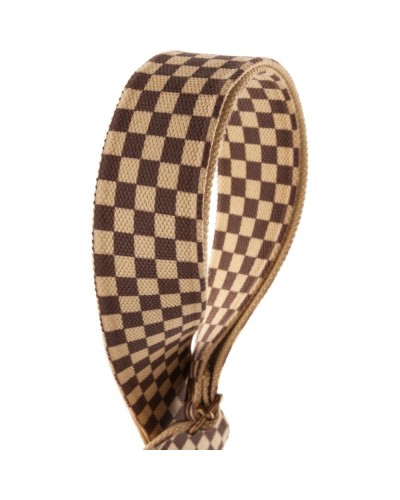 stripe sc retrò chess 5 cm terminali marrone fibbia ottone