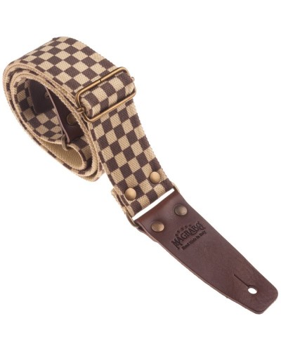 Guitar Strap Ocra Cotton And Genuine Leather 5 Cm Twinkle Stripe SC Cotton WashedOcra Cotton And Genuine Leather 5 Cm Twinkle St