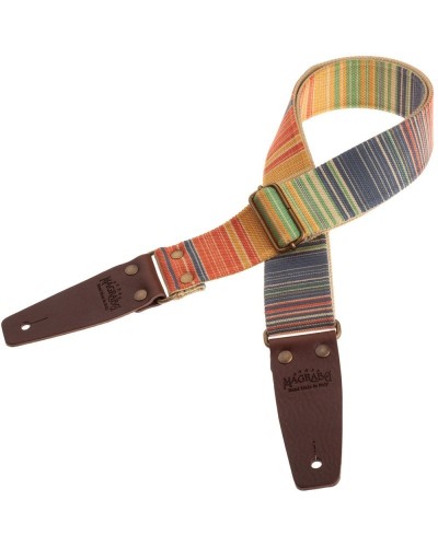 stripe sc retrò rainbow 5 cm terminali marrone fibbia ottone