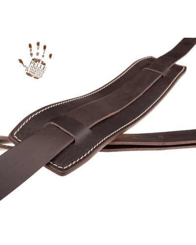 Guitar Strap Ebony Certified Vegetable Tanned Leather 2 Buckle Vintage VS Core 